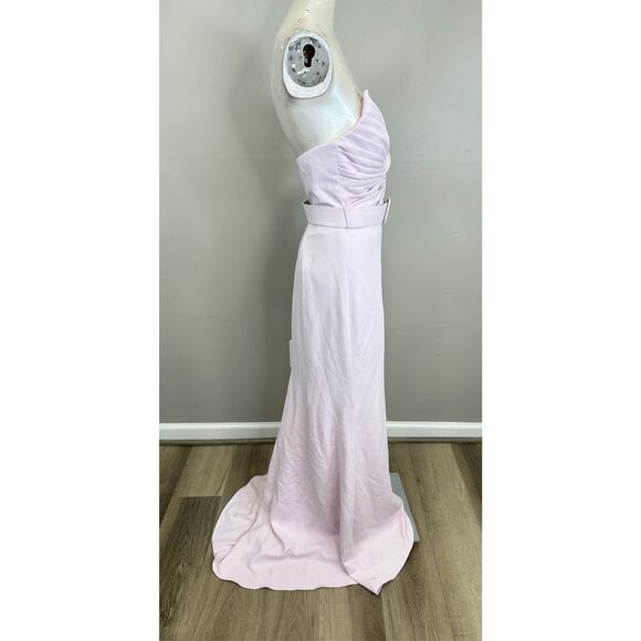 Badgley Mischka Strapless Twisted Bodice Gown Size 10 $750 - Picture 8 of 9